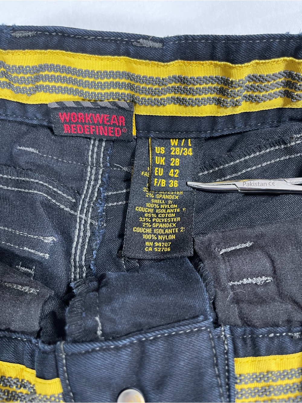 Caterpillar CAT Men’s Work Pants 28X34 Black Gray - Picture 7 of 16